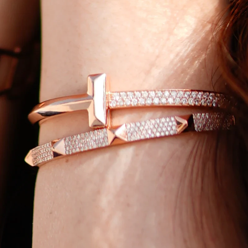 Diamond Block Bang Bracelet