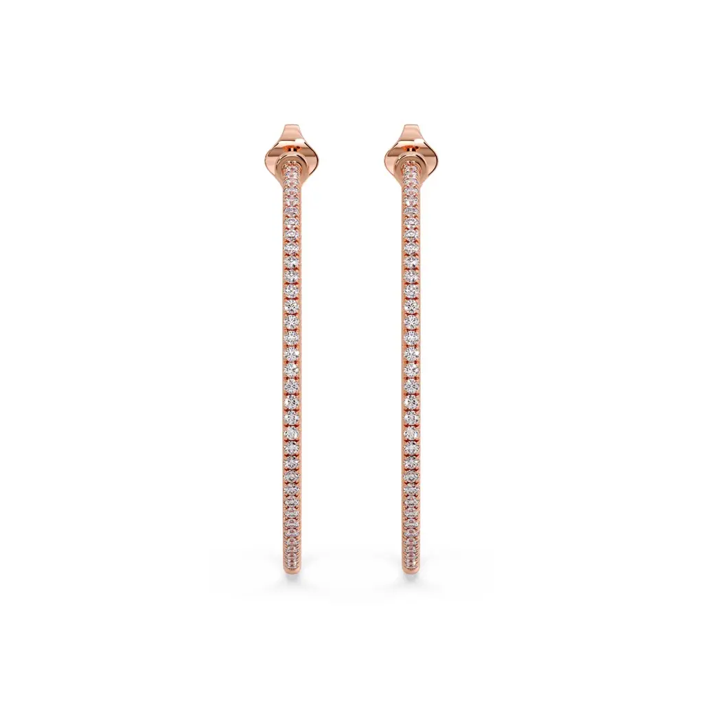 Inside Out Chic Diamond Hoops