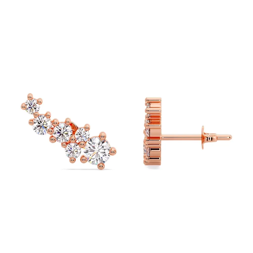 Cosmos Diamond Climber Earrings