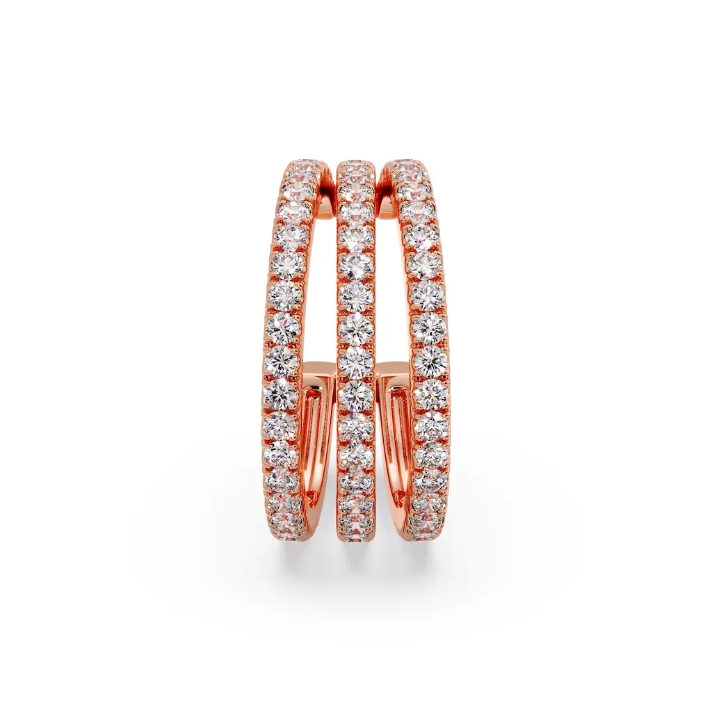 Triple Diamond Ear Cuff