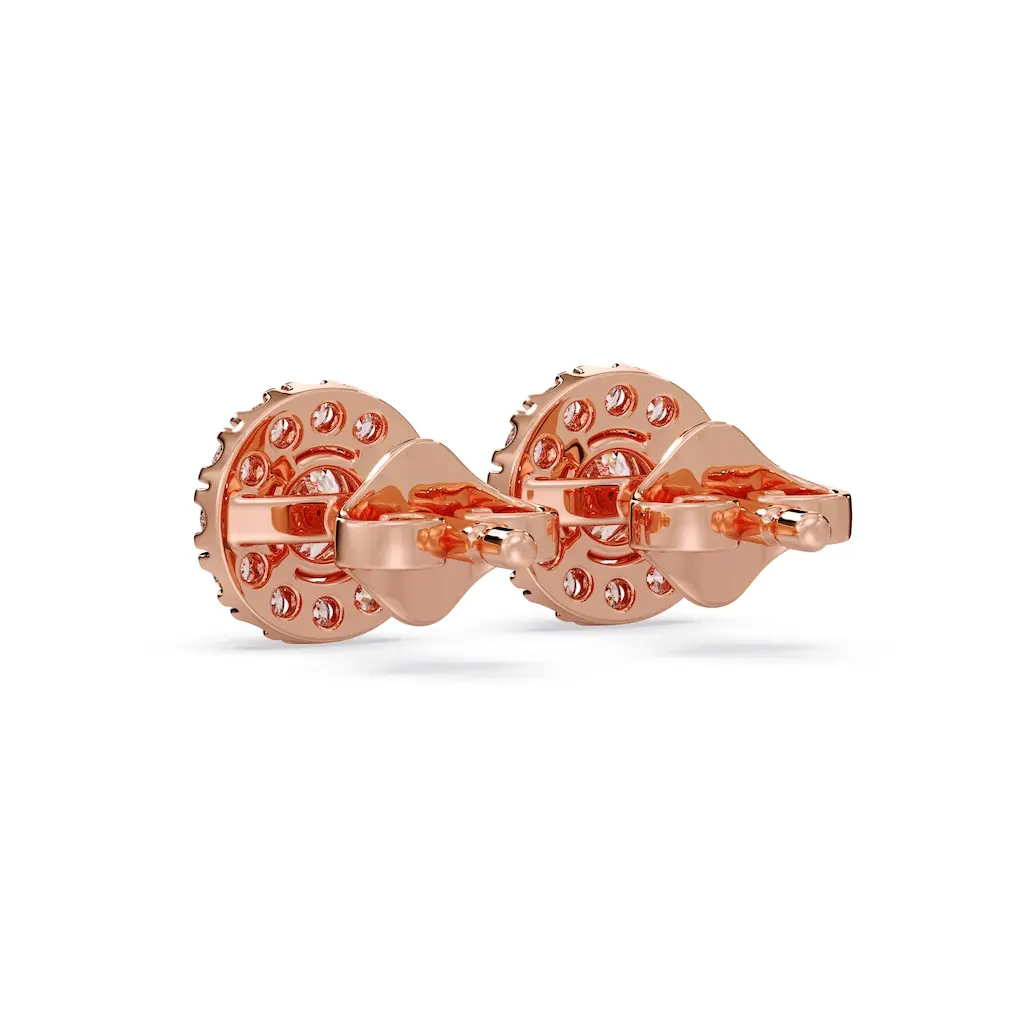 Halo Diamond Stud Earrings