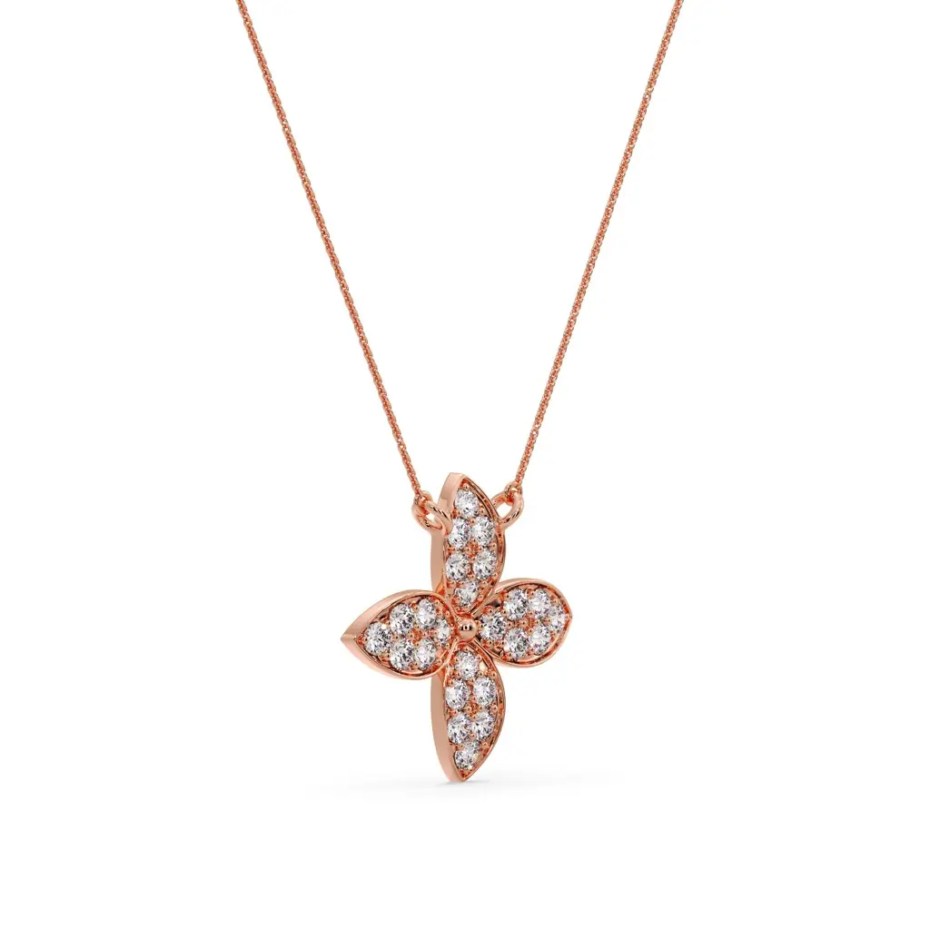 Stellar Blossom Diamond Pendant