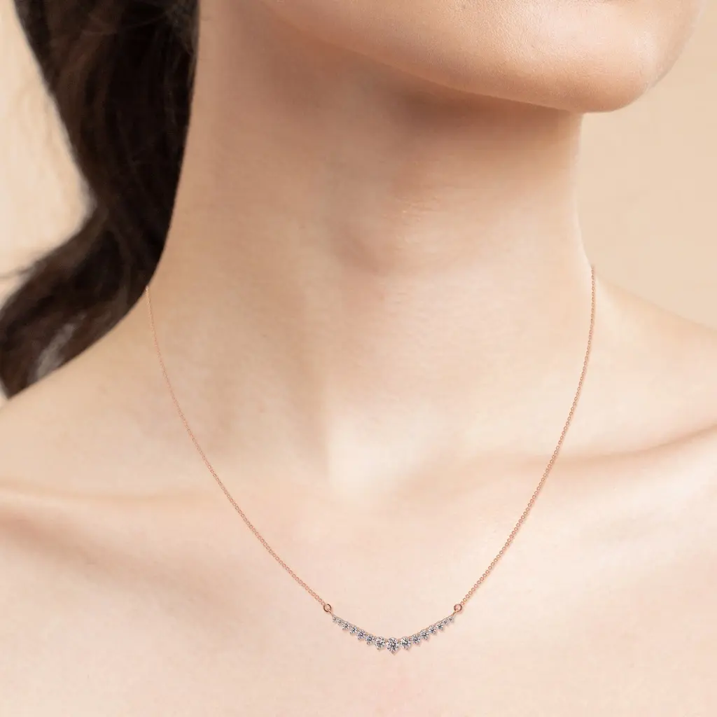 Celestial Curve Diamond Cascade Pendant