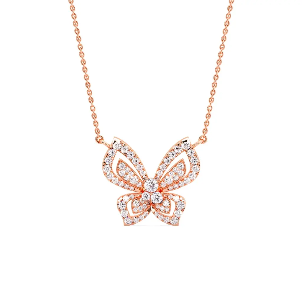 Diamond Butterfly Pendant