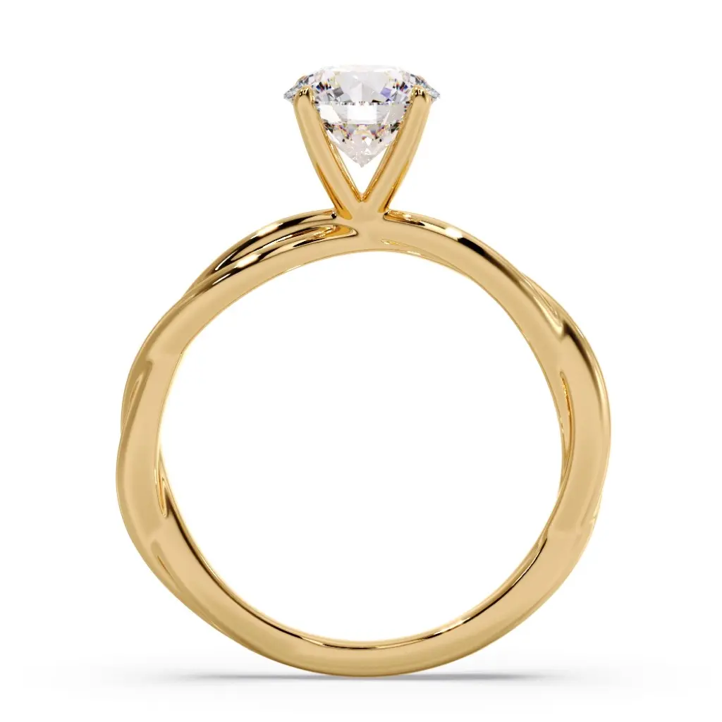 Golden Knot Solitaire Engagement Mount