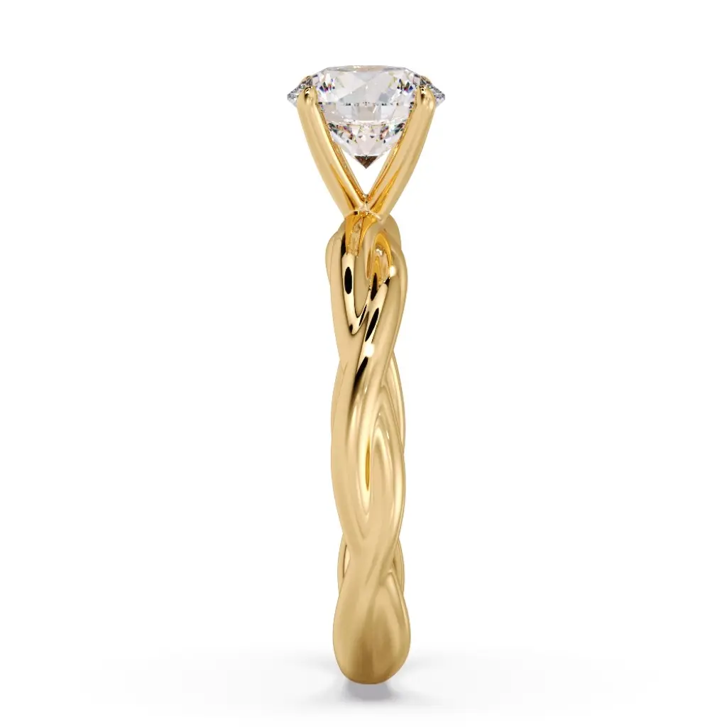 Golden Knot Solitaire Engagement Mount
